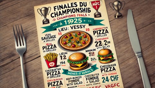 Finales du Championnat à 7 au centre sportif de Vessy - Restaurant : Live Catering Sàrl